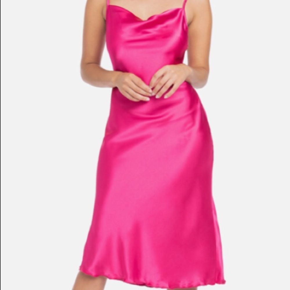 Bebe slip dress pink